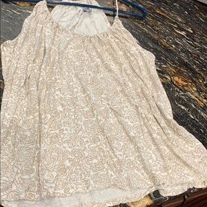 String tank. Cute khaki floral pattern.